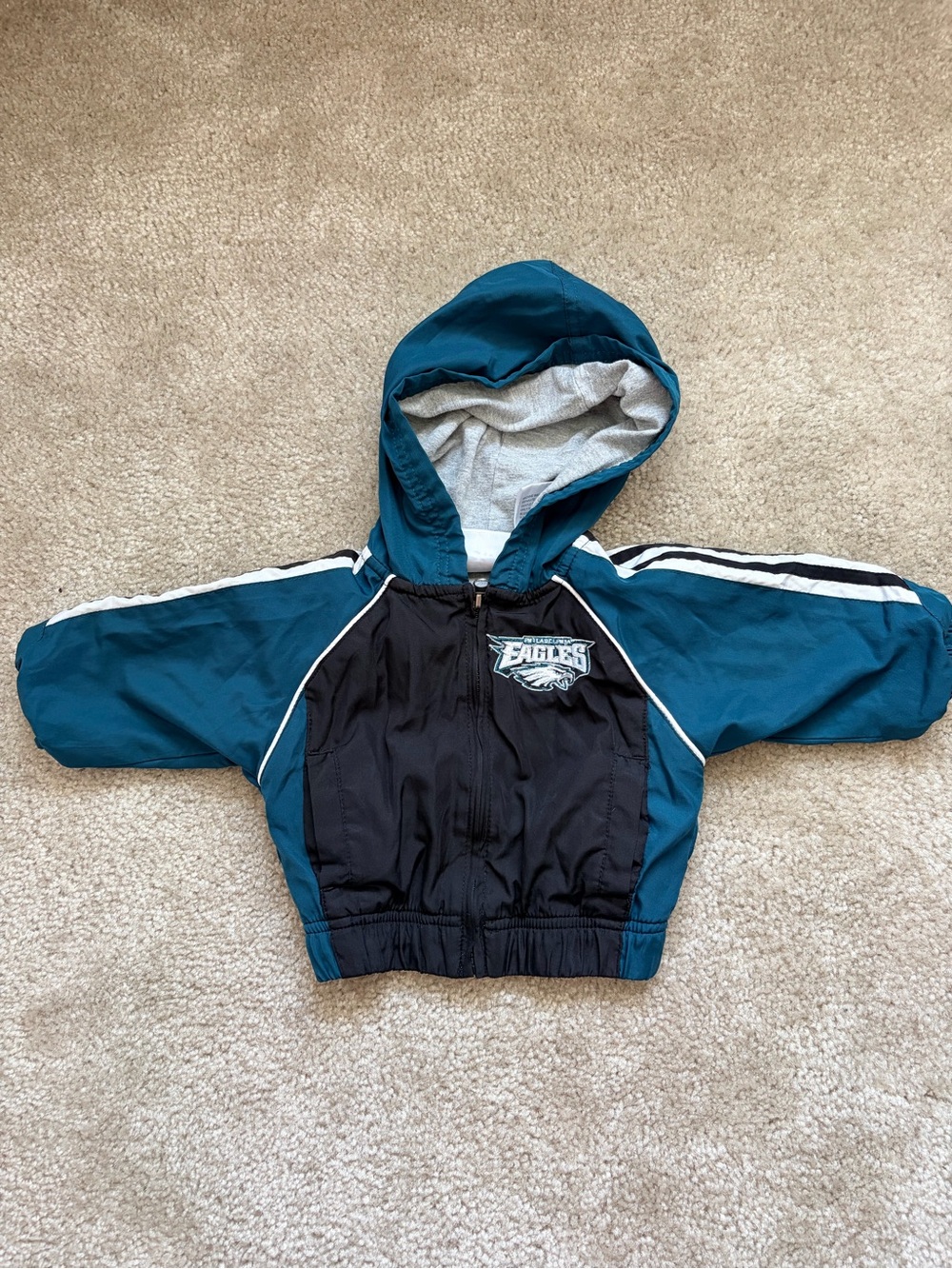 Philadelphia Eagles Kids Teal & Black Hoodie Jacket